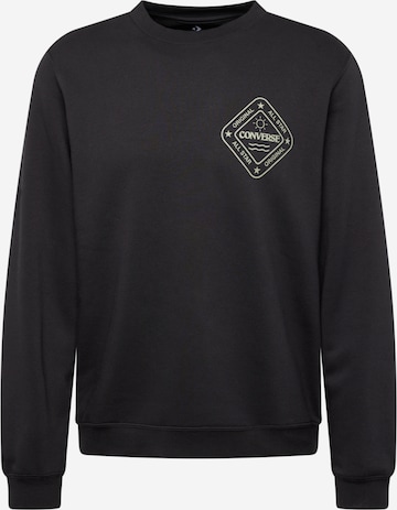 CONVERSE Sweatshirt 'ALL STAR WINTER ART' in Black: front
