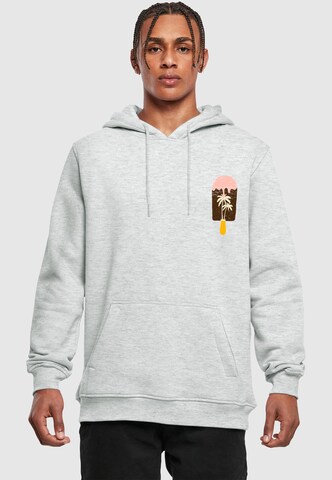 Merchcode Sweatshirt 'Summer - Icecream' in Grey: front