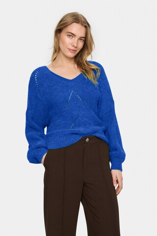 SAINT TROPEZ Sweater 'Felia' in Blue: front