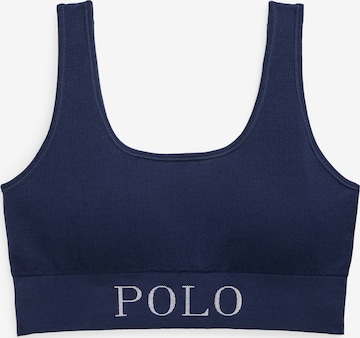 Bustier Soutien-gorge ' Ribbed Seamless ' Polo Ralph Lauren en bleu : devant