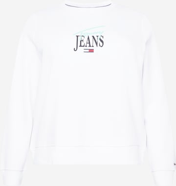 Tommy Jeans CurveSweater majica - bijela boja: prednji dio