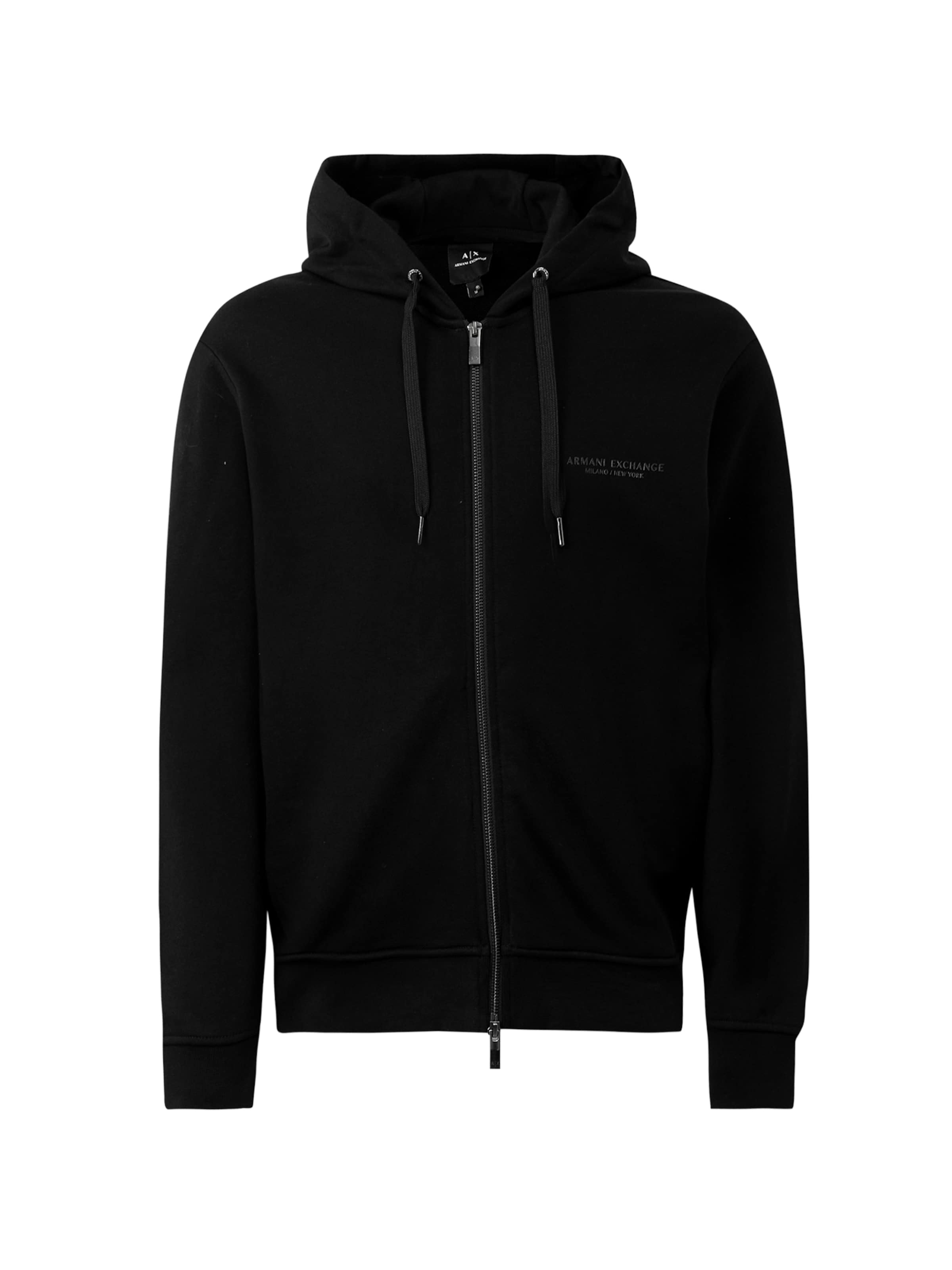 Veste de survêtement ARMANI EXCHANGE en noir : devant