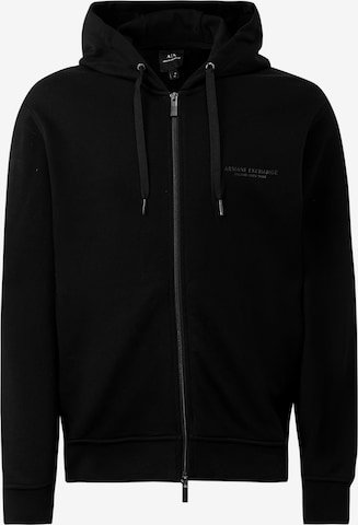 Veste de survêtement ARMANI EXCHANGE en noir : devant