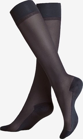 Chaussettes montantes KUNERT en noir : devant