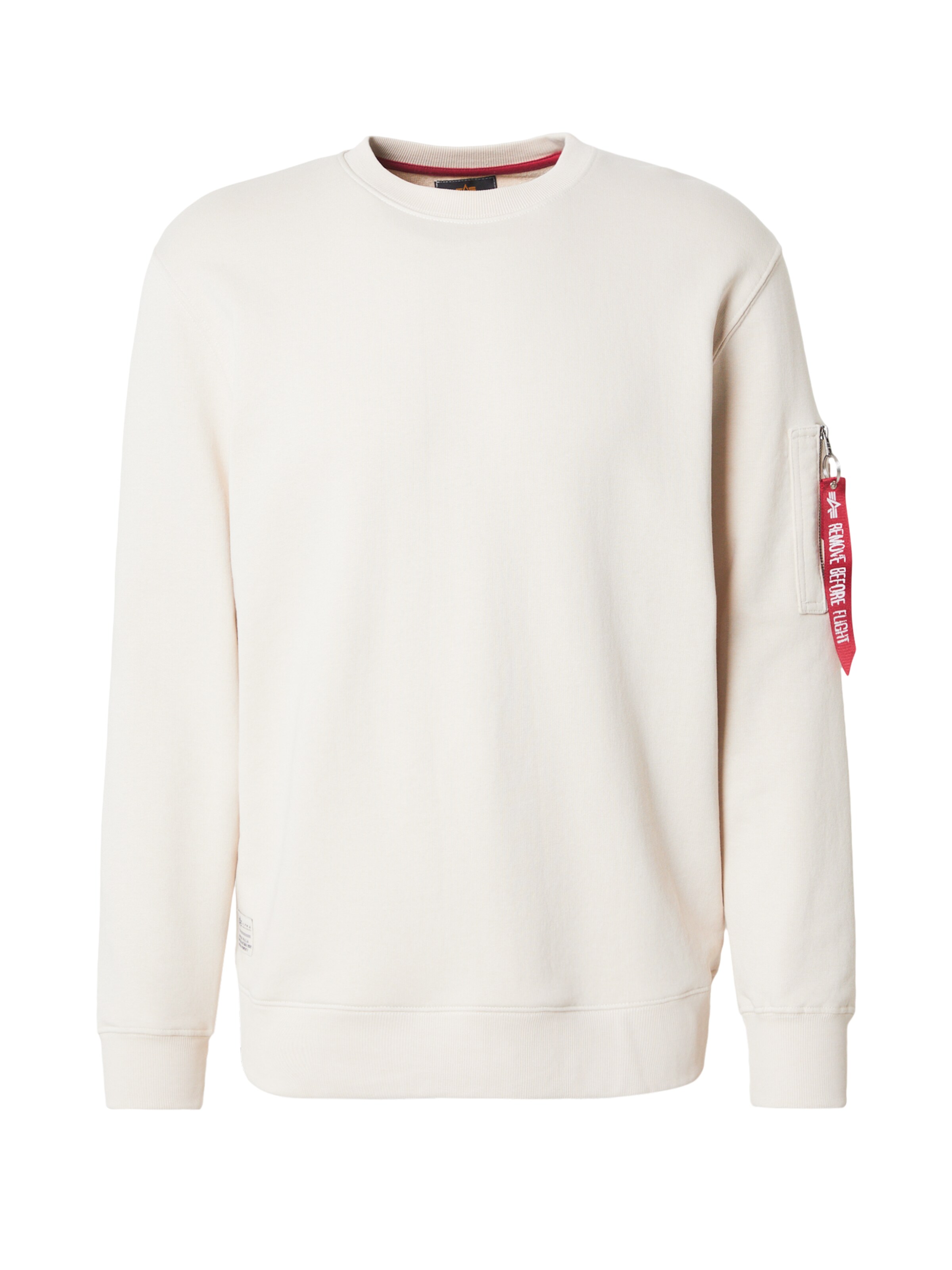 ALPHA INDUSTRIES Mikina 'USN Blood Chit' - Biela: predná strana