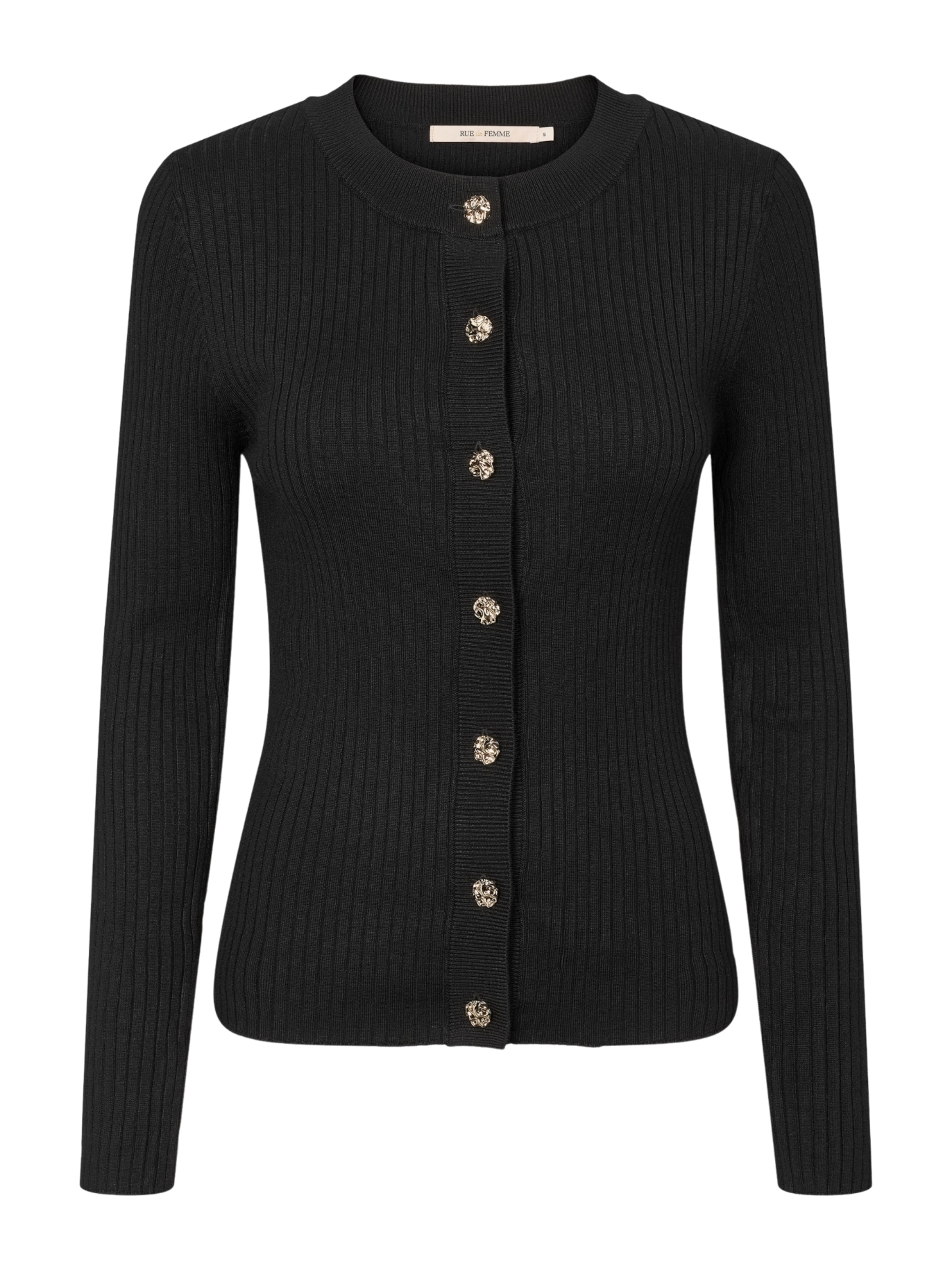 RUE de FEMME Gebreid vest ' 7493RDFLope ' in Zwart: voorkant