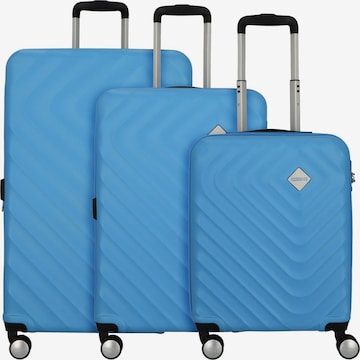 American Tourister Suitcase Set in Blue: front