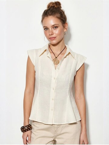 T-shirt 'Hemden' Bianco Lucci en beige