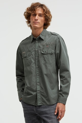 CAMP DAVID Regular fit Button Up Shirt in Green: front