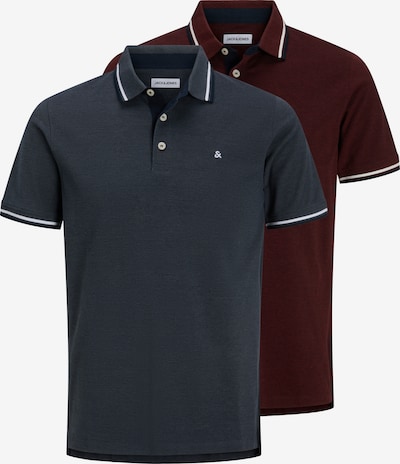 XS dydžio Marškinėliai 'JJEPAULOS' iš JACK & JONES, spalva – tamsiai mėlyna / skaisti avietinė ar rubino spalva, Prekių apžvalga