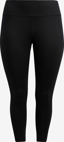 ADIDAS SPORTSWEAR Skinny Workout Pants 'Studio ' in Black: front