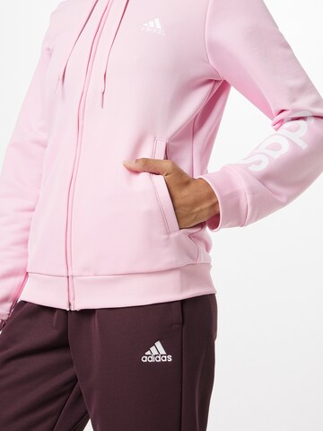 ADIDAS SPORTSWEAR Tepláková souprava 'Essentials Logo French Terry' – pink