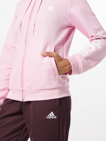 ADIDAS SPORTSWEAR Облекло за трениране 'Essentials Logo French Terry' в розово