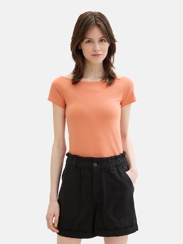 TOM TAILOR DENIM T-Shirt in Orange: Vorderseite
