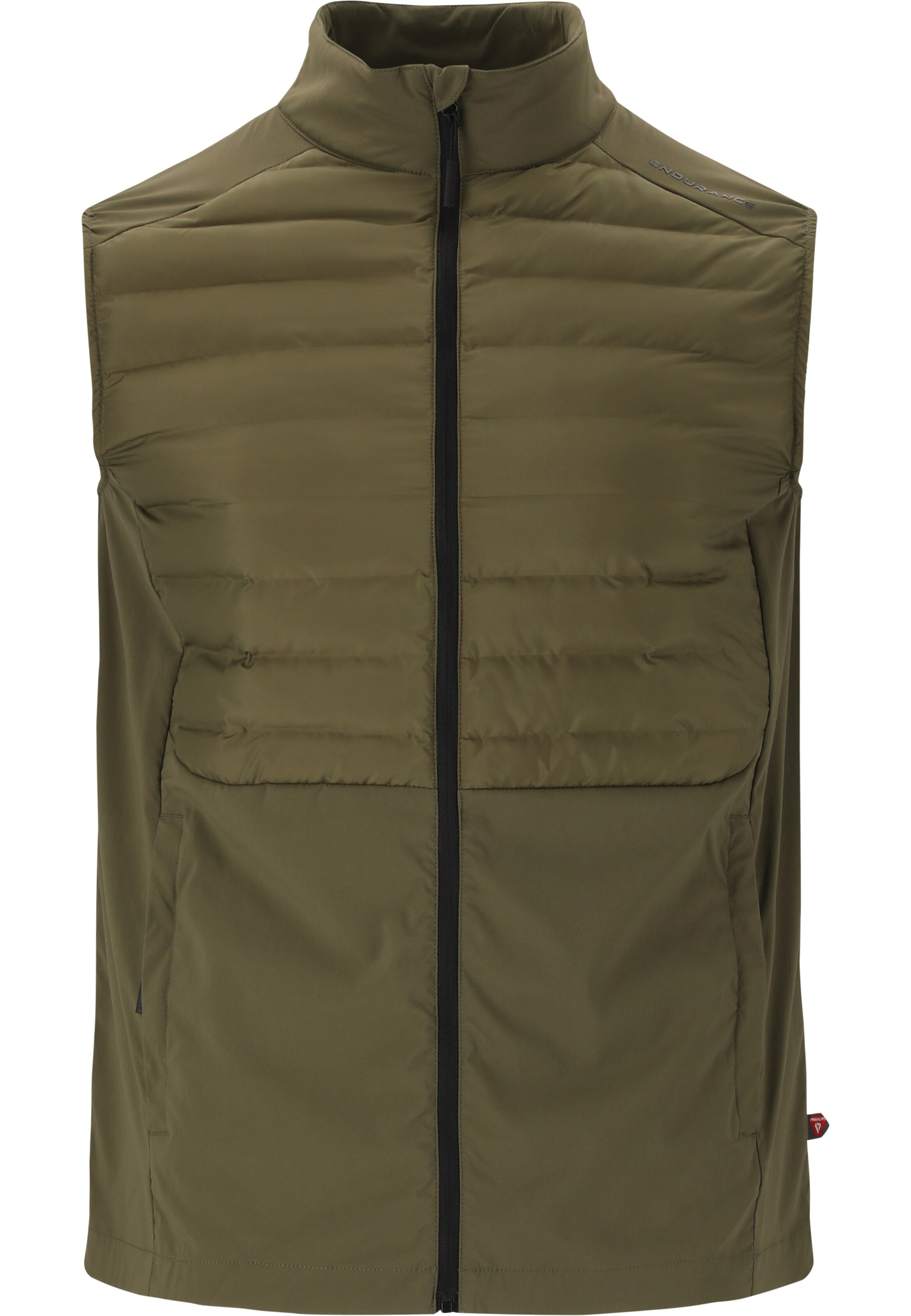 ENDURANCE Sportbodywarmer 'Benst' in de kleur Olijfgroen / Zwart, Productweergave