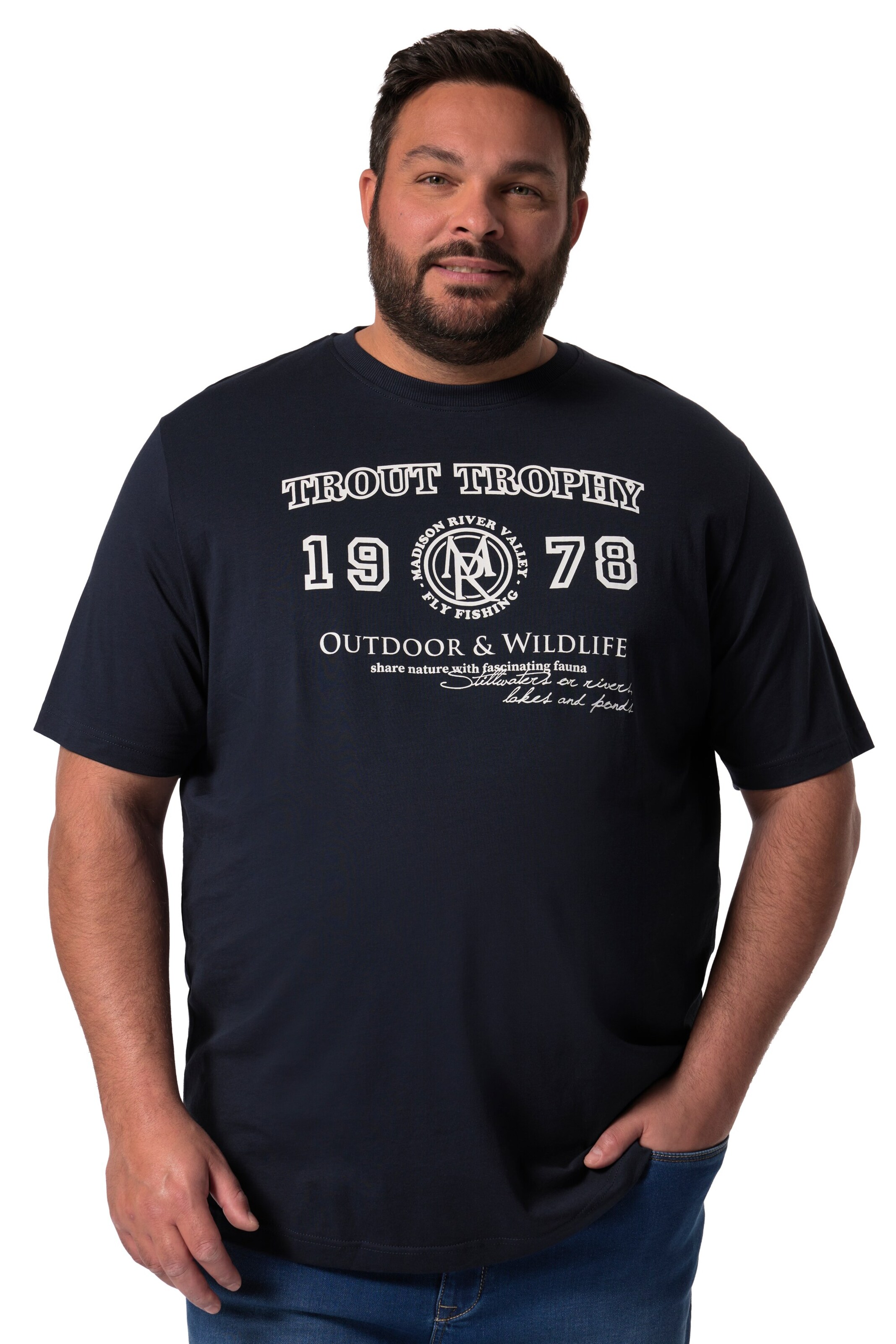 Men Plus Shirt in Blue: front