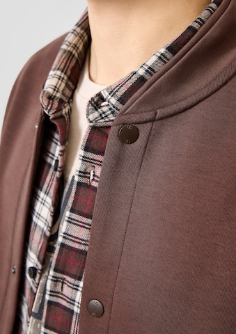 QS Sweat jacket in Brown: front