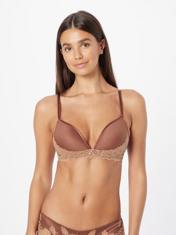 Mey T-shirt Bra in Brown: front