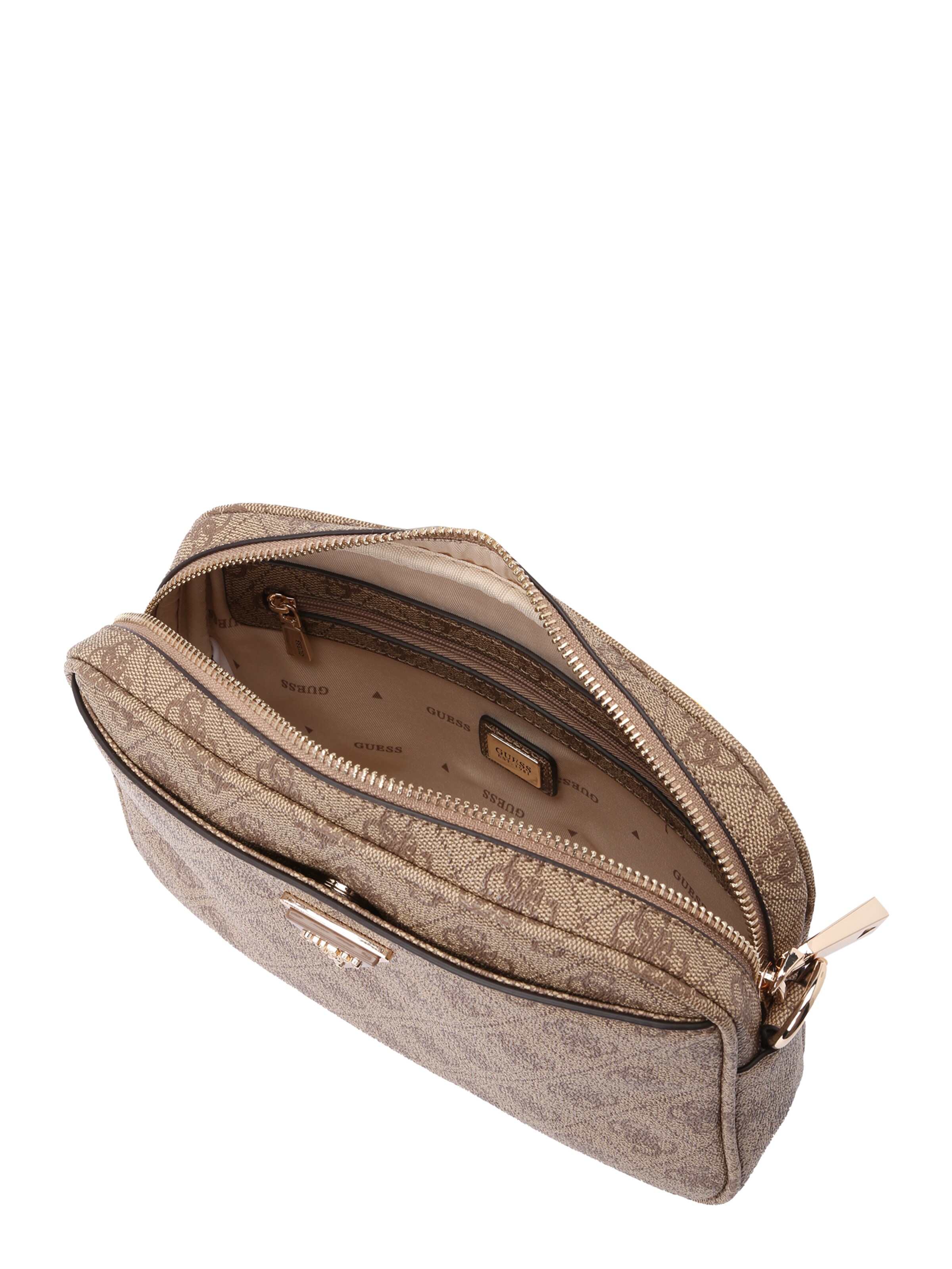 GUESS Olkalaukku 'MERIDIAN II CAMERA BAG' värissä ruskea