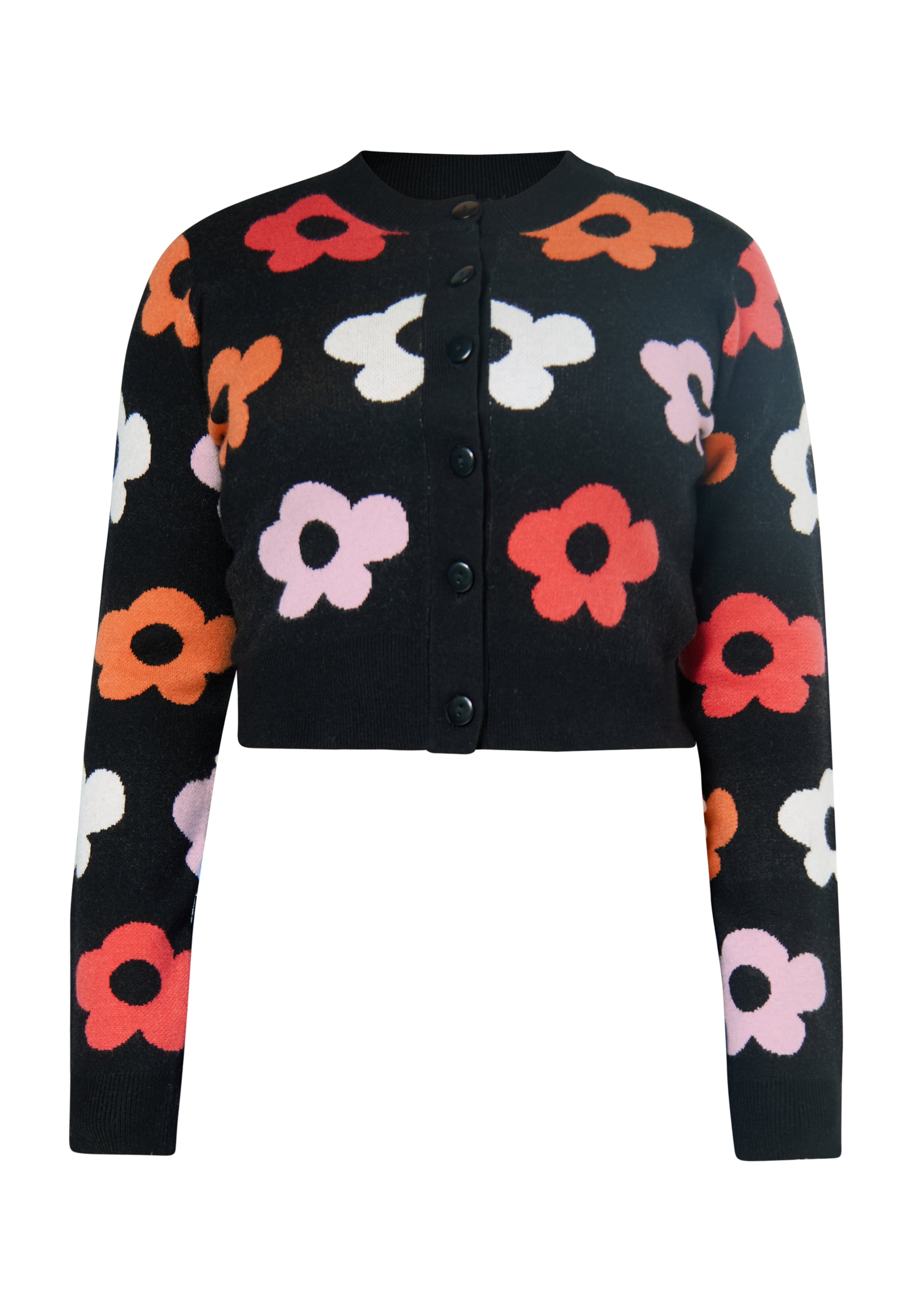 MYMO Gebreid vest in Zwart: voorkant