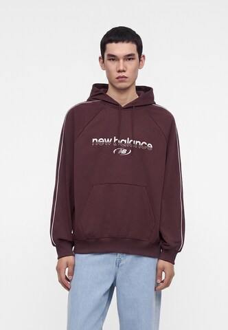 Felpa di new balance in rosso: frontale