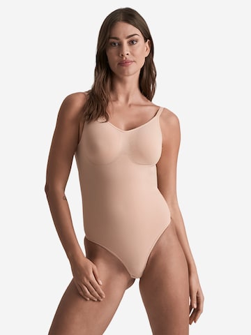 Bye Bra - Body moldeador en beige: frente