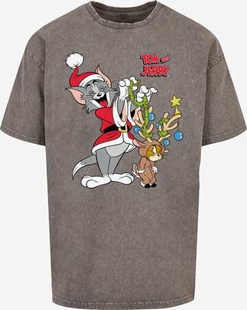ABSOLUTE CULT Shirt 'Tom And Jerry - Reindeer' in Grey: front