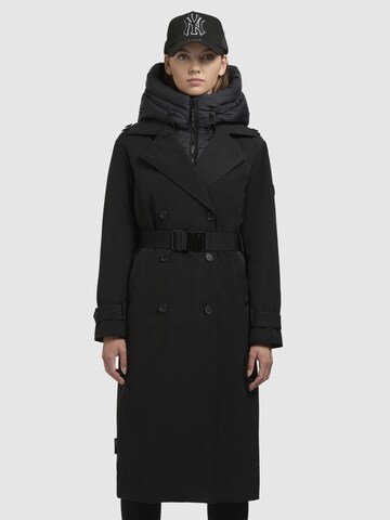 khujo Between-Seasons Coat 'ELENA' in Black: front