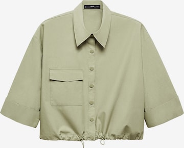 MANGO Blouse in Groen: voorkant