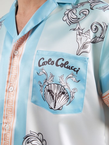 Carlo Colucci Comfort Fit Skjorte i blå
