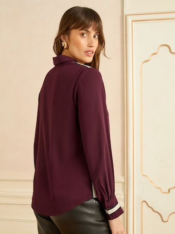 Chemisier love & roses en rouge