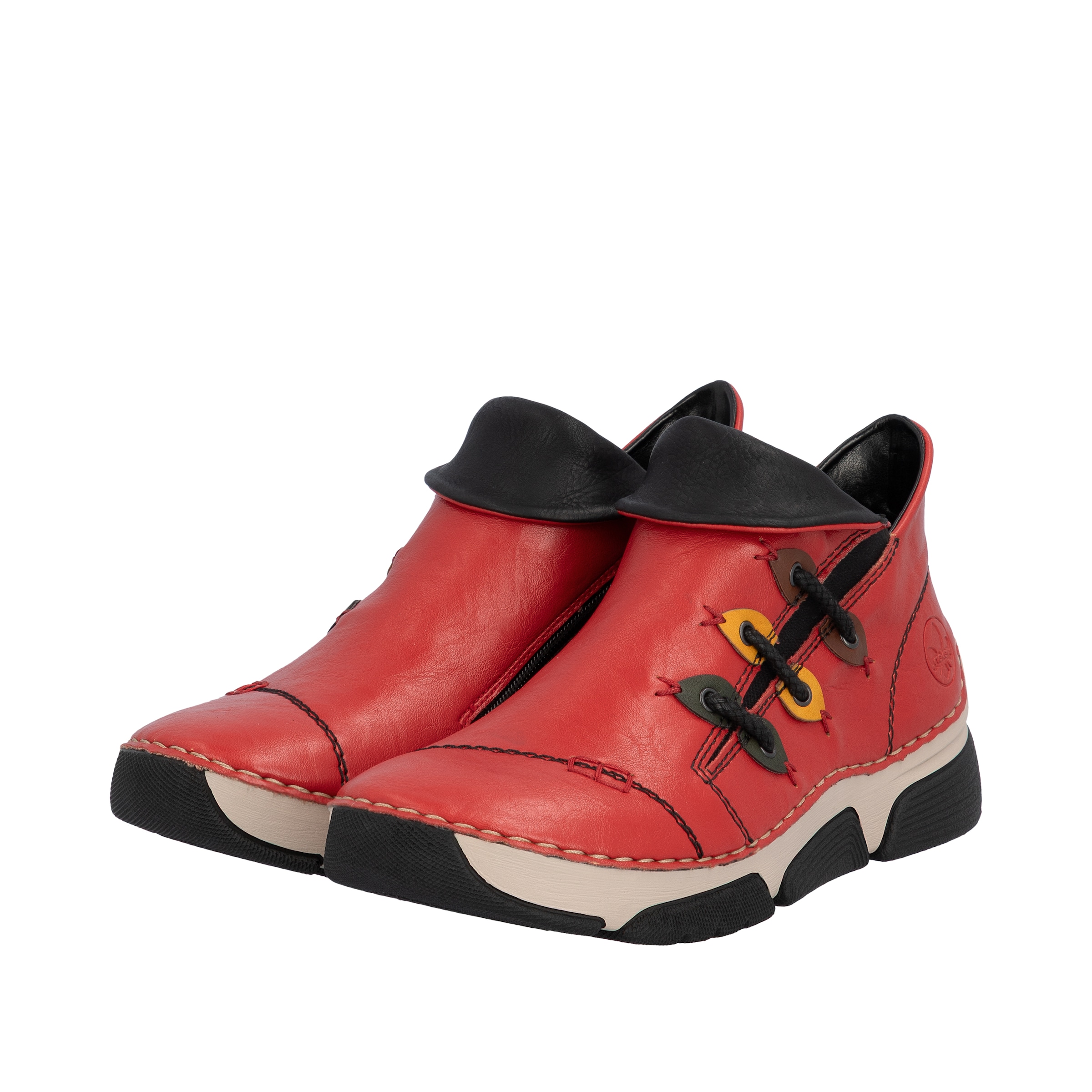 Bottines Rieker en rouge