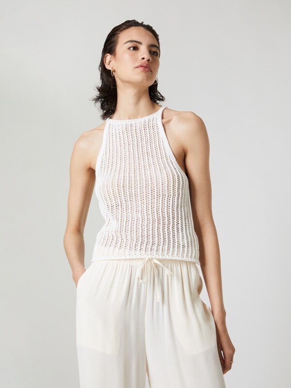 A LOT LESS Knitted Top 'Rosa' in Off White