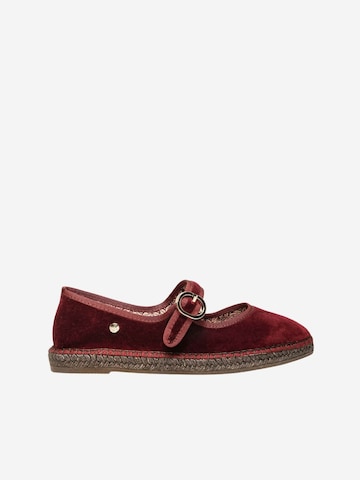 Alhamas - Sabrina com tiras 'Alpargata Terciopelo' em vermelho: frente