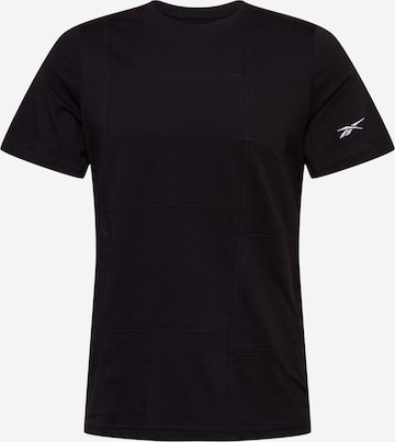 T-Shirt fonctionnel Reebok Sport en noir : devant