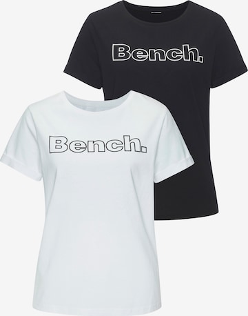 T-shirt BENCH en noir : devant