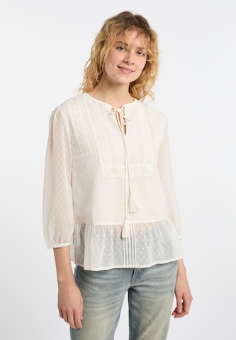 DreiMaster Vintage Μπλούζα σε λευκό: μπροστά