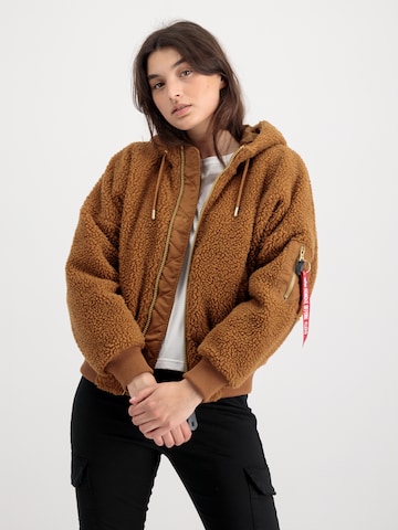 ALPHA INDUSTRIES Between-season jacket in Brown: front