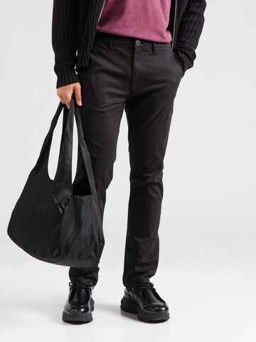 Regular Pantalon chino Pepe Jeans en noir : devant