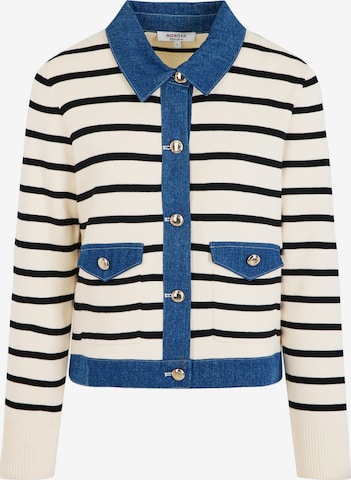 Morgan Gebreid vest in Blauw: voorkant