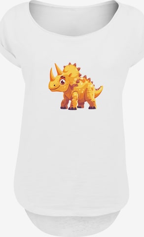 T-shirt 'Süßer Triceratops Dinosaurier' F4NT4STIC en blanc : devant