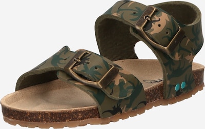 BunniesJR Sandale 'Bonny' in hellbraun / khaki / dunkelgrün, Produktansicht