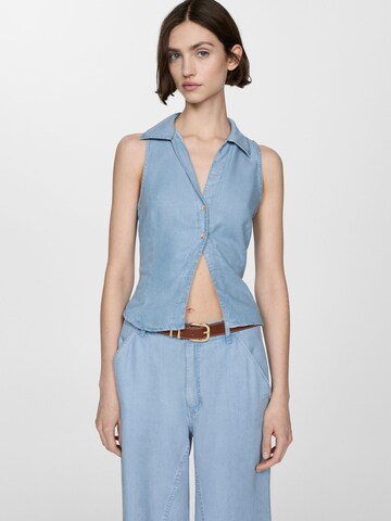 MANGO Bluse 'BIANCA' in Blau: predná strana