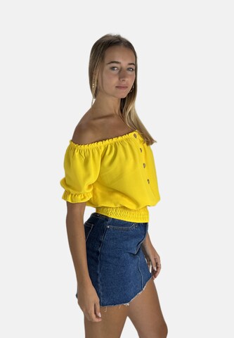 Camicia da donna di Elara in giallo