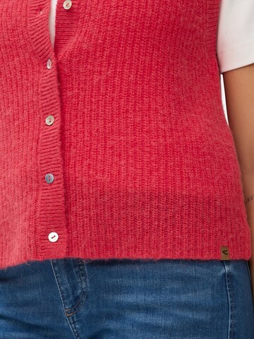 CAMEL ACTIVE Strickweste mit Knopfleiste in Rot