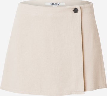 Jupe 'ONLCaro' ONLY en beige : devant