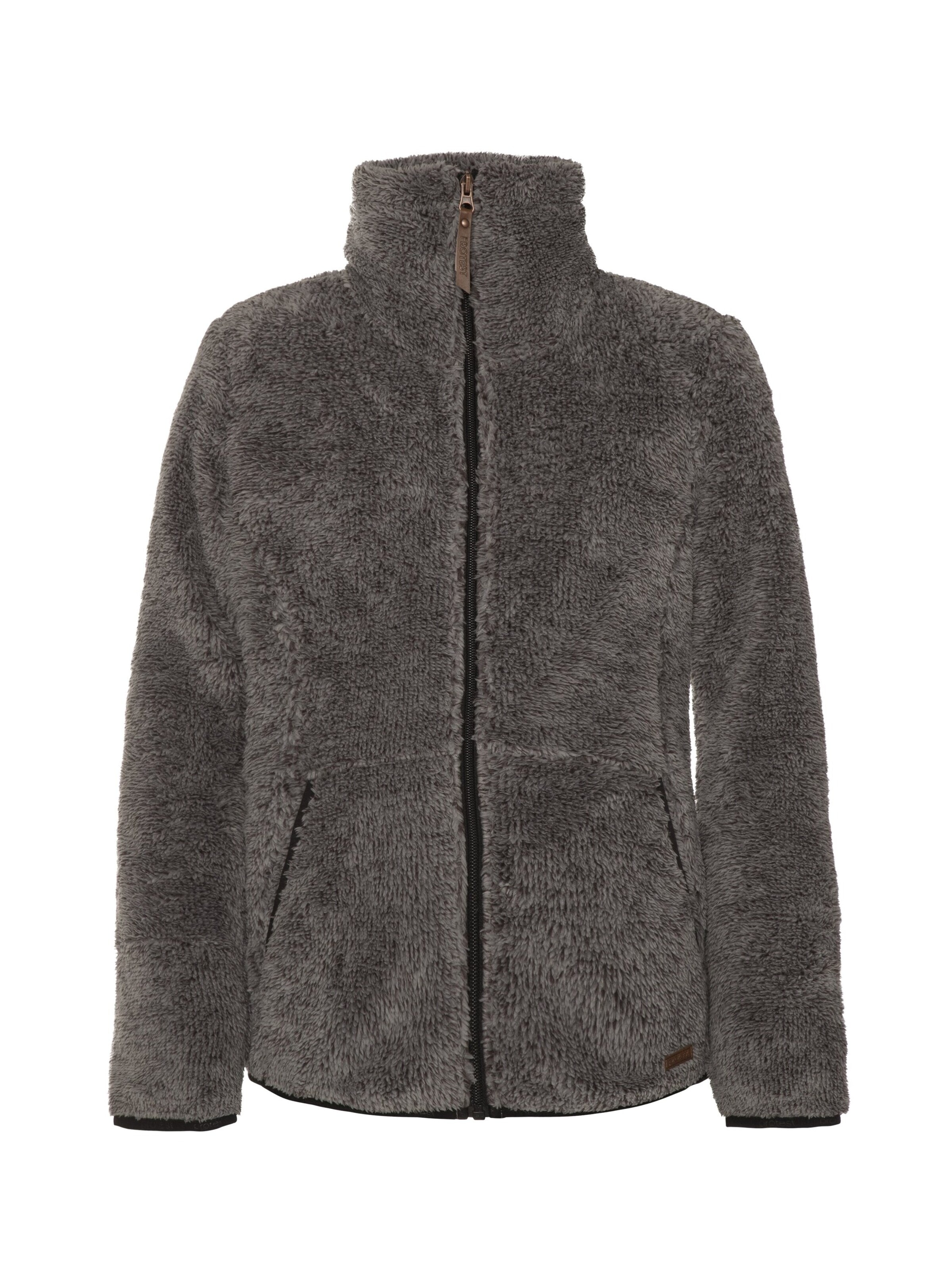 PROTEST Fleece jacket 'Riri JR' in Grey: front