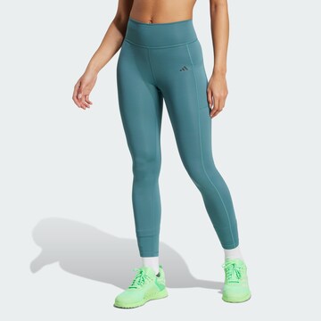 Skinny Pantalon de sport 'Optime Stash' ADIDAS PERFORMANCE en vert : devant