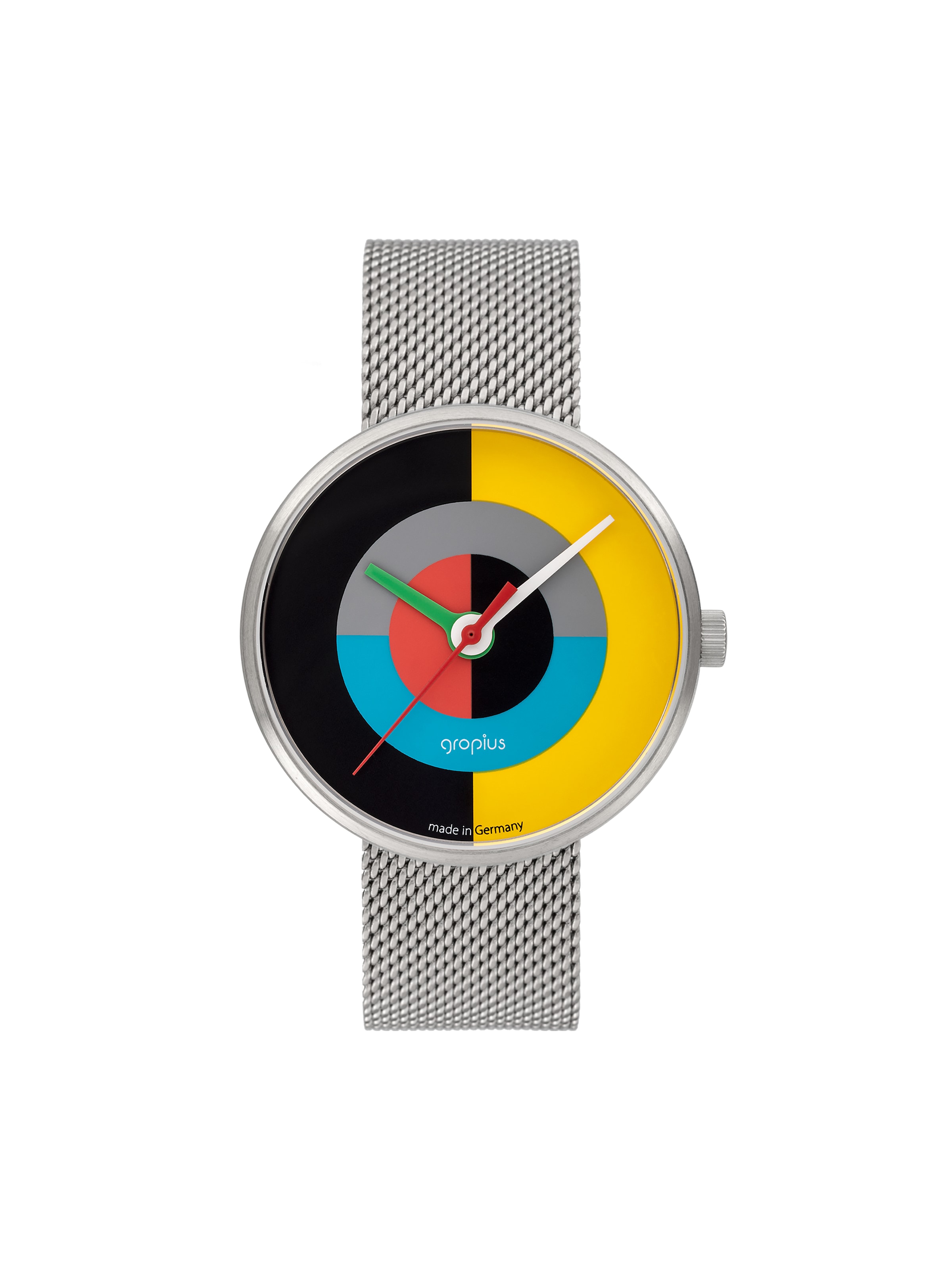 WALTER GROPIUS Analog Watch 'J. ALBERS' in Silver: front