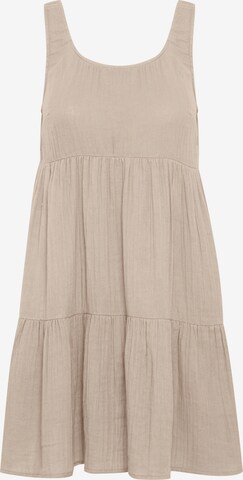 ICHI - Vestido de verano 'IAFOXA' en beige: frente